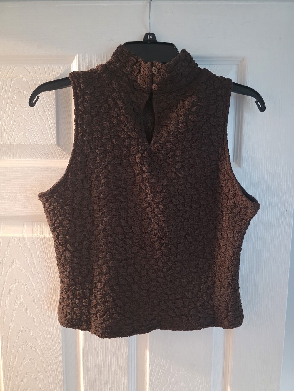 Anthropologie Blue Tassel Popcorn Crop Tank size M  NWT - Picture 5 of 5